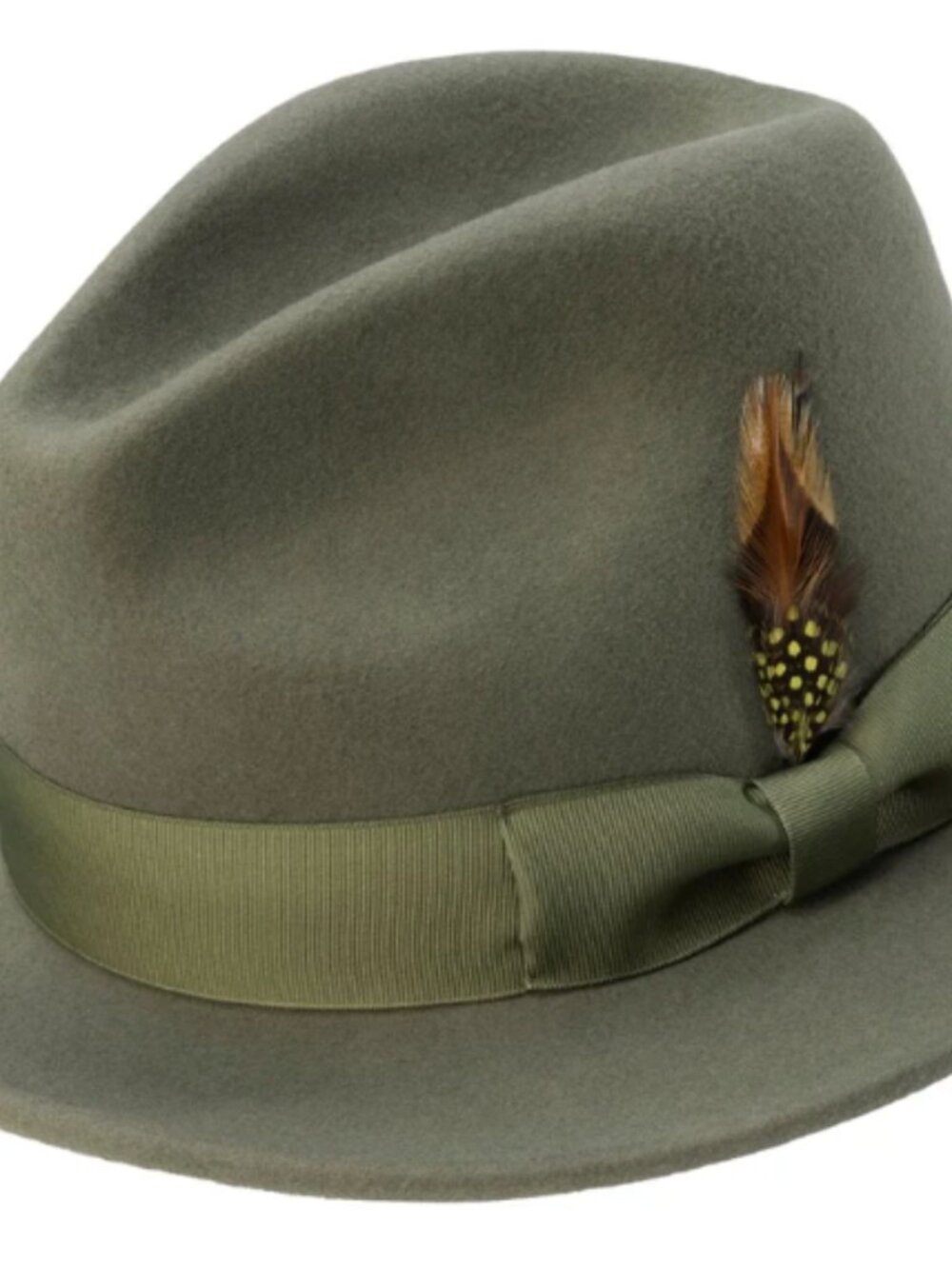 OLIVE Lightfelt wool felt pinch crown fedora hat by Montique H-60